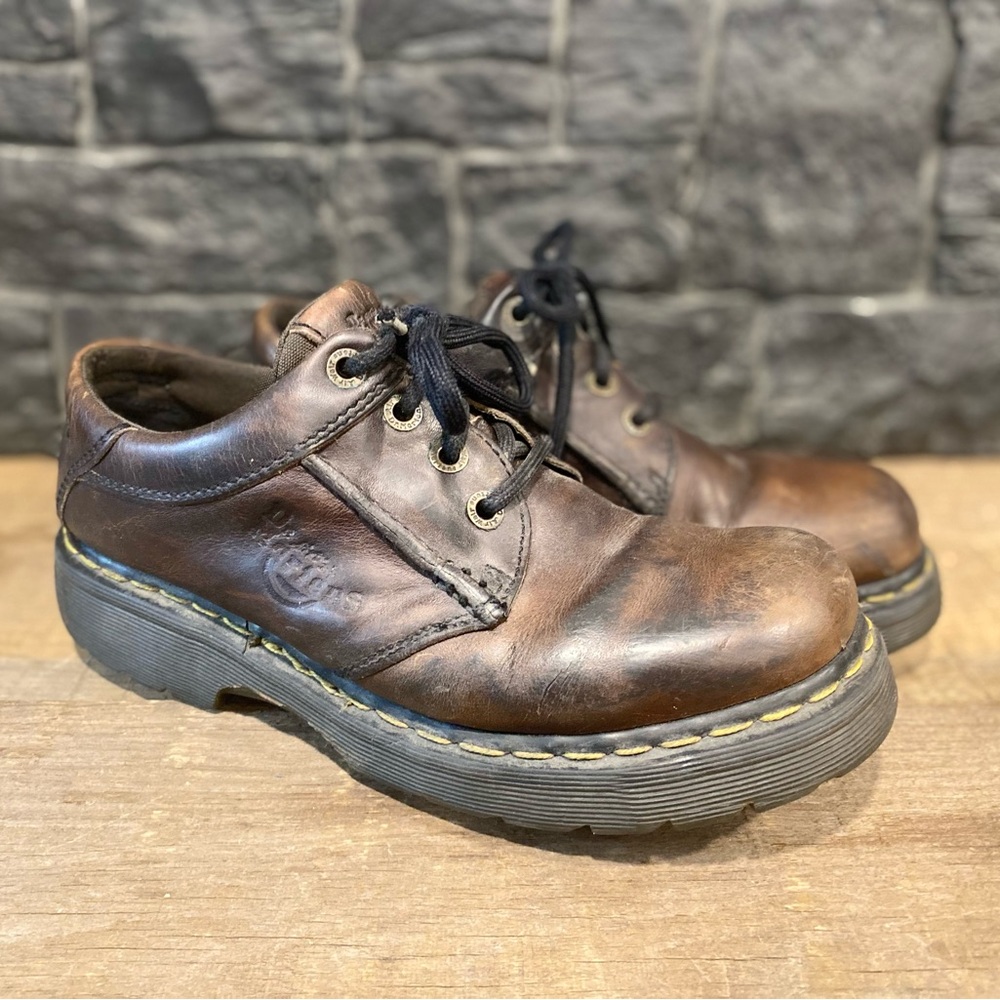 Vintage Dr. Martens Dark Brown Leather Oxfords